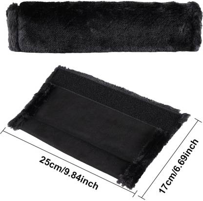KARTUNBOX Auto Seat Belt Shoulder Pad, Soft Faux Sheepskin Wool Universal Seatbelt Cover Seat Belt Cover