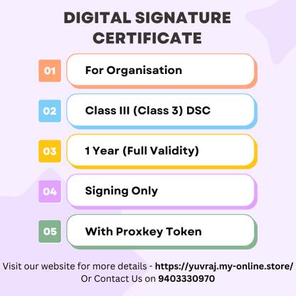 Pantasign DSC for Organisation with Signing Only (1 Year Validity) DSCOSO1Y4