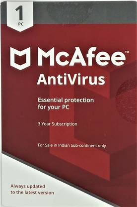 McAfee Anti-virus 1 User 3 Years