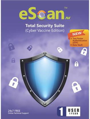 escanav 1 PC 1 Year Total Security Compatible with Windows (Email Delivery - No CD)