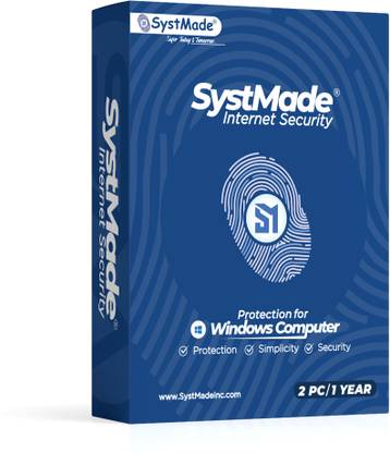 SystMade Internet Security 2 PC 1 Year 2 PC 1 Year Internet Security (Email Delivery - No CD)