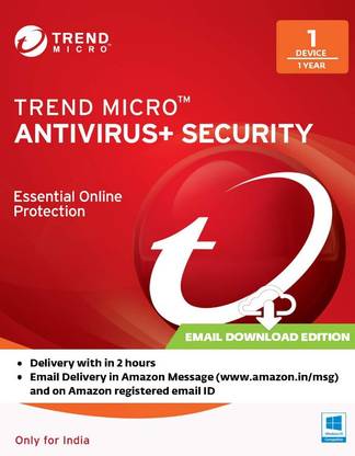 Trend Micro Anti-virus 1 User 1 Year