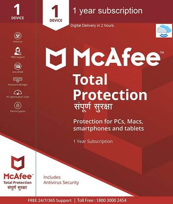 McAfee Total Security 1 User 1 Year (Renewal)
