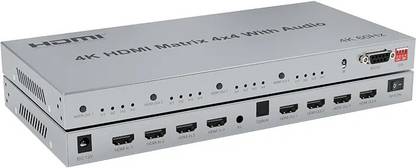 microware 4K HDMI Matrix 4X4 With EDID Support RS232 HDMI Switch 4X4 Matrix With Audio Media Streaming Device