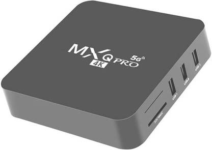 MXQ Pro 4K 5G Android TV Box with 2GB RAM/16GB ROM 64Bit Quad Core Processor + 4K HDMI Cable Media Streaming Device