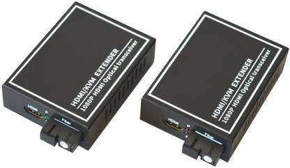 microware HDMI Extender Over Optical Fiber Cable up to 20Km, 1RX & 1TX HDMI Extender Media Streaming Device