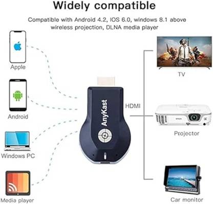 FRONY Sar_857A_Anycast Wireless WiFi 1080P HDMI Display TV Dongle Receiver Black Media Streaming Device