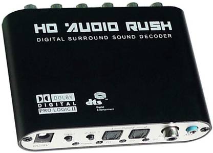 microware 5.1 Audio Rush Digital Sound Decoder Converter-Optimistic SPDIF/Coax Dolby AC3 DTS stereo (R/L) om 5.1CH Ana-loge Audio Media Streaming Device