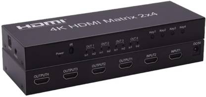 REC Trade HDMI Switch Splitter 2X4 Out with Remote (SWT-0269) Media Streaming Device