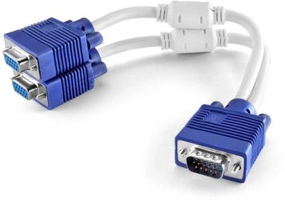 microware VGA Y Splitter Cable 1 Male VGA to 2 Female VGA Splitter Cable. Media Streaming Device