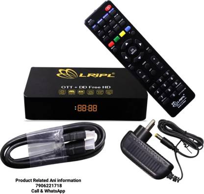 LRIPL 2in1 OTT Android+DD Free Dish 2GB RAM,32GB ROM Version 10 No.1 Combo Set Top Box Media Streaming Device