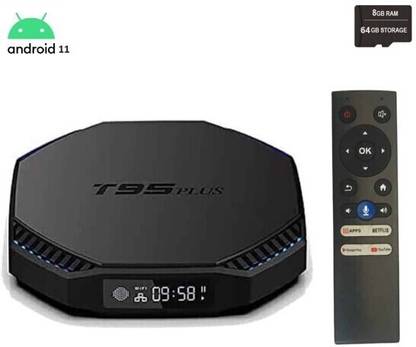 Solid AHD-1044 8GB/128GB Android 10 TV BOX with 1 Year subscription SILVER Pack Media Streaming Device