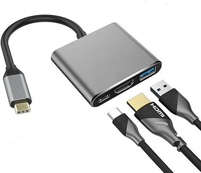 Etzin 4K Type C To Hdmi USB 3in1 Out Hub Converter Adapter (EPL-221TC-001) Media Streaming Device