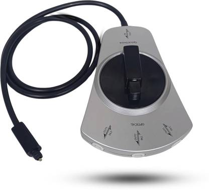 Octec 3x1 Digital Optical Audio Switcher Toslink Selector Manual Knob for PCM DolbyDTS Media Streaming Device