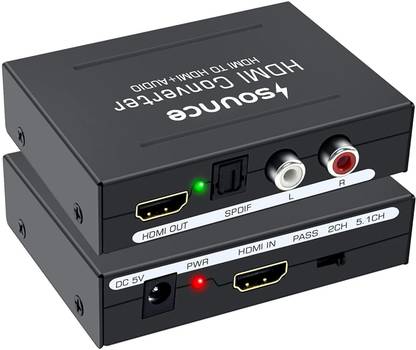 sounce HDMI Audio Extractor Splitter To SPDIF, HDMI Video Adapter Splitter for a Media Streaming Device