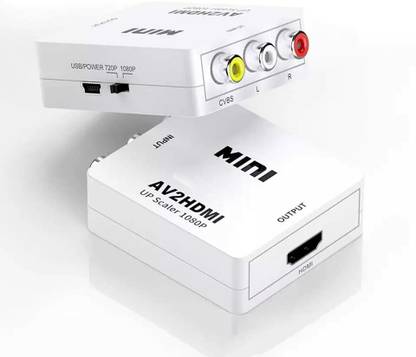 microware AV/RCA to HDMI Video Converter, RCA input to HDMI output Converter Media Streaming Device