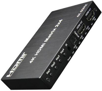 VOOCME 4K 60Hz HDMI Matrix 2x4 For Dolby HDMI Splitter Switch 2 In 4 out 4K 60hz Matrix Media Streaming Device