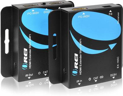 OREI HDMI Extender Over CAT5/CAT6 by with IR Upto 164 Feet - Loop Out - 1080P Full HD Media Streaming Device