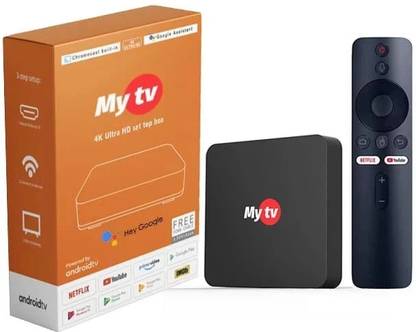 Advik My TV 4K Ultra HD Android Smart TV Box WITH Voice Remote Control Media Streaming Device
