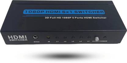 Octec HDMI Switcher 5x1 with Remote | 3D 1080P Support | Automatic Switching Media Streaming Device