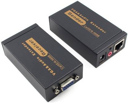 Tobo VGA Video Audio Extender Over Single RJ45 CAT5e/6 1080P with Adapter up to 100M Media Streaming Device