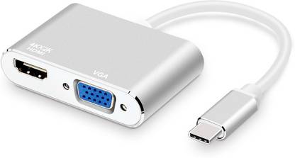 KUVERA USB C Type to HDMI+VGA CONVERTER. THUNDERBOLT 3 TO DUAL HDMI VGA ADAPTOR, USB Adapter