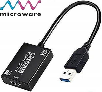 microware USB3.0 Video Capture, HDMI Capture Card,HD 1080P 60fps Live Streaming Recording Media Streaming Device