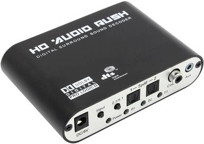 microware Digital Audio Rush Surround Sound Decoder DTS AC3 to RCA Analog Converter Media Streaming Device