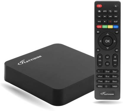 Catvision Hybrid Set Top Box OTT+DVB S2 | 115+ Free Channels | WiFi Media Streaming Device