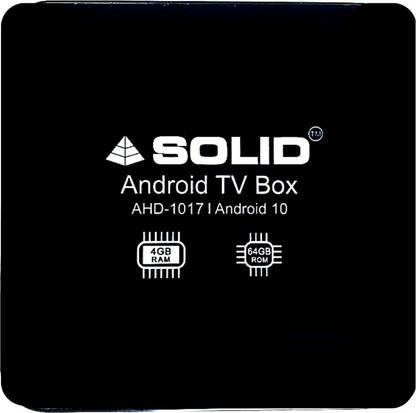 Solid AHD-1017 4/64GB Android 10 Smart Powerful Gaming Box With FREE OTT SUBSCRIPTION Media Streaming Device
