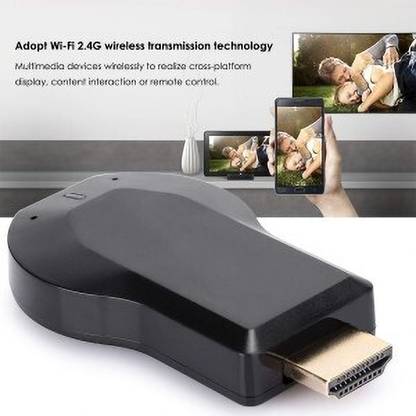 IMMUTABLE Anykast Wireless WiFi Display Adapter Media (Black) kjh24 Media Streaming Device