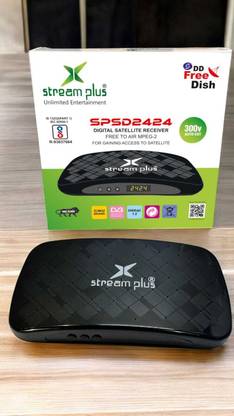 STREAM PLUS Model No. 2424MPEG-2 SD DVB-S Digital FTA Set-Top Box GET LIFETIME FREE TV Media Streaming Device