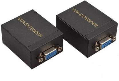 Tobo VGA Signal 60M Extender Repeater Adapter Over Single RJ45 Cat 5e Cat6 Network Cable (1 Transmitter + 1 Receiver) Media Streaming Device