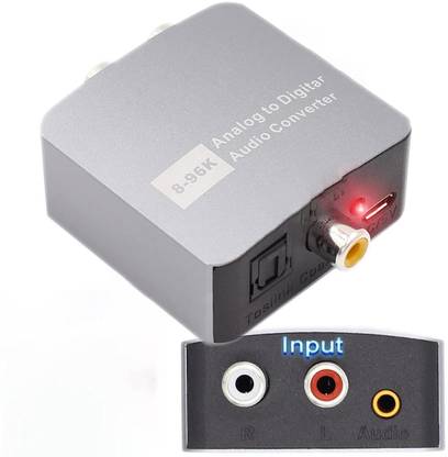 Tobo Analog to Digital Audio Converter R/L RCA 3.5mm AUX to Toslink TD-1002H TV Tuner Card