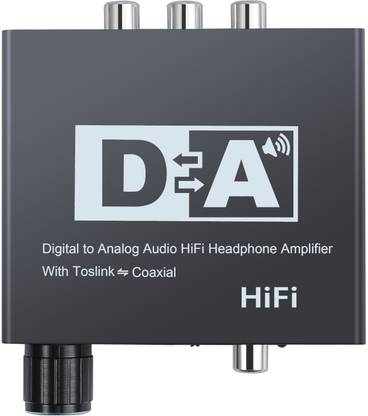 Tobo Digital Optical Coaxial Toslink to Analog RCA Audio Converter -TV HiFi Amplifier.(Black) Media Streaming Device