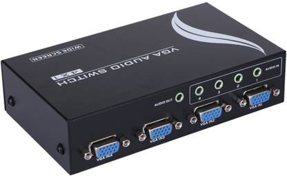 TERABYTE 4 Port VGA Splitter Sharing Switch Box - 4 VGA Input 1 VGA Output Media Streaming Device