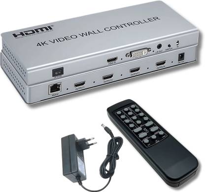 Octec 4K 2x2 Video Wall Controller | HDMI/DVI Input, 4 HDMI Outputs, Plug & Play Media Streaming Device