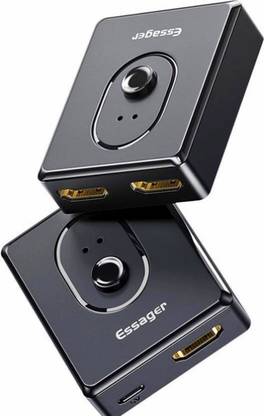 ESSAGER HDMI Switch 4K 60Hz Bi-Directional 2 in 1 Out / 1 in 2 Out Splitter Media Streaming Device