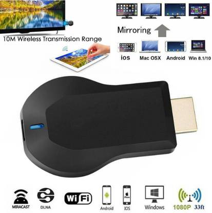 GUGGU JIS-4K HD Wireless HDMI Display Adapter Anycast WiFi Miracast Dongle TV Cast & Media Streaming Device