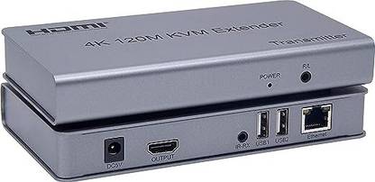 VOOCME 4K HDMI 120M KVM Extender HDMI KVM Extender Over Enthernet/LAN via Media Streaming Device
