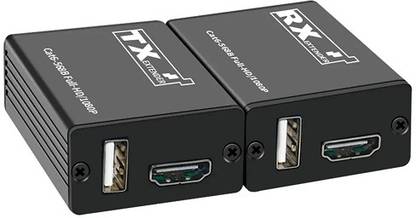 Mak World HDMI KVM Extender Upto 30M Over Cat6 Rj45 Cable Extender with USB for NVR DVR Media Streaming Device