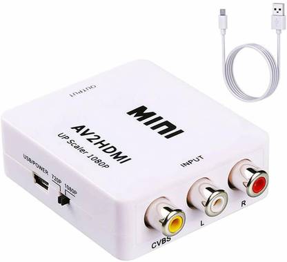 microware AV to HDMI Audio Video Converter (AV/RCA to HDMI) Media Streaming Device