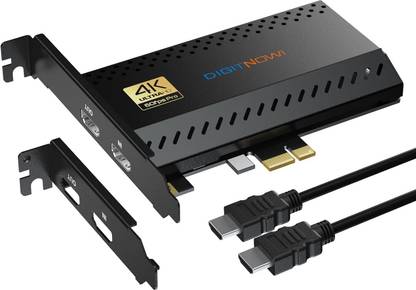 microware PCIe Capture Card 4Kp60 - Live Gamer 4K Video Capture Card with HDMI Input/Out Media Streaming Device