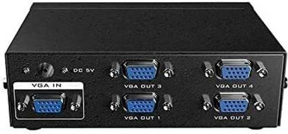 JDS PREMIUM VGA Splitt4 Port VGA Splitter Sharing Switch Box Media Streaming Device