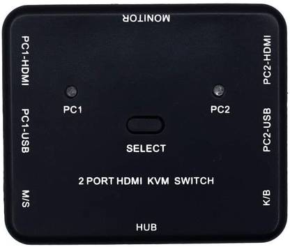 Tobo HDMI KVM Switch 2 Ports Share 2 Computers with One Monitor 2x1 USB KVM Metal Switch with HDMI Cables and USB Cable, Support UHD,4K@30Hz, Support Wire Keyboard and Mouse (2-Port-USB) Media Streaming Device