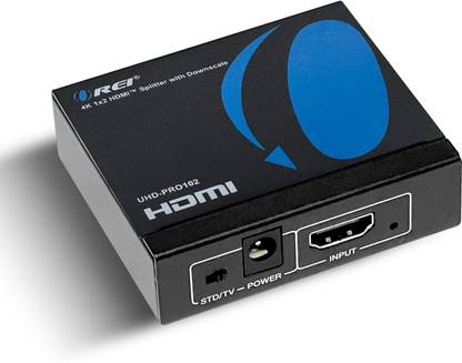 OREI 4K 1x2 HDMI Duplicator Splitter - with Scaler 2 Ports with Full Ultra HD, HDCP 2.2, 4K at 60Hz 4: 4: 4 1080p & 3D Supports EDID Control - UHD-PRO102 Media Streaming Device