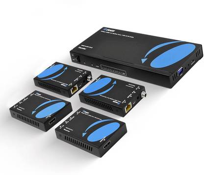 OREI 1x4 HDMI Extender Splitter 4K Over Single Cable CAT6/7 4K@60Hz Up to 115 Ft Media Streaming Device