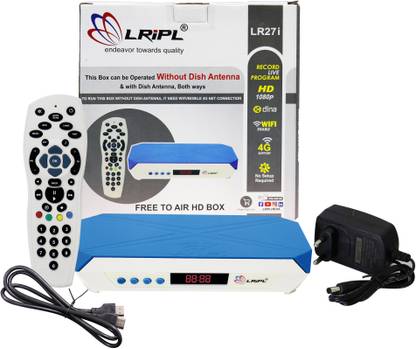LRIPL LR27i MPEG-4 Set Top Box|Watch Channels without Antenna|With Miracast & YouTube Media Streaming Device