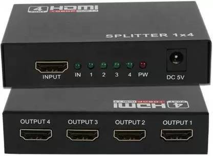 MAHIFY DMI Splitter 1 In 4 Out Full HD 4-Port Hub Repeater Amplifier v1.4 3 Media Streaming Device