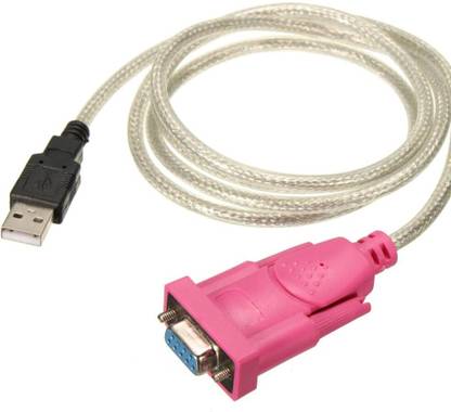 KUVERA 9-Pin USB 2.0 to Serial RS-232 DB-9 Converter Adapter Cable (Pink) Media Streaming Device